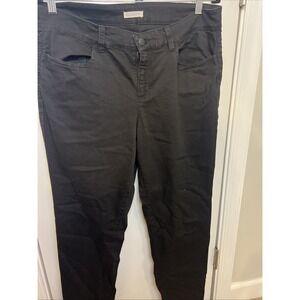 Eileen Fisher Black High Rise Light Weight Jeans Skinny Leg Size 14